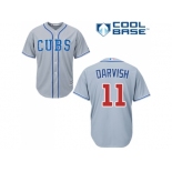 Youth Chicago Cubs #11 Yu Darvish Grey Road Stitched MLB Jersey