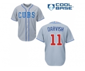 Youth Chicago Cubs #11 Yu Darvish Grey Road Stitched MLB Jersey