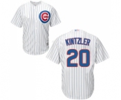 Youth Chicago Cubs #20 Brandon Kintzler Authentic White Home Cool Base Baseball Jersey