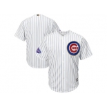 Youth Chicago Cubs Blank White 2017 Gold Program Cool Base Stitched MLB Jersey