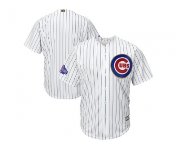 Youth Chicago Cubs Blank White 2017 Gold Program Cool Base Stitched MLB Jersey