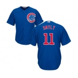 Youth Majestic Chicago Cubs #11 Drew Smyly Authentic Royal Blue Alternate Cool Base MLB Jersey