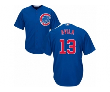 Youth Majestic Chicago Cubs #13 Alex Avila Replica Royal Blue Alternate Cool Base MLB Jersey