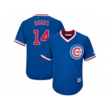 Youth Majestic Chicago Cubs #14 Ernie Banks Authentic Royal Blue Cooperstown Cool Base MLB Jersey