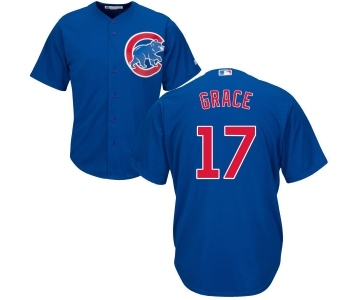 Youth Majestic Chicago Cubs #17 Mark Grace Authentic Royal Blue Alternate Cool Base MLB Jersey