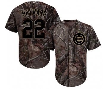 Youth Majestic Chicago Cubs #22 Jason Heyward Authentic Camo Realtree Collection Flex Base MLB Jersey