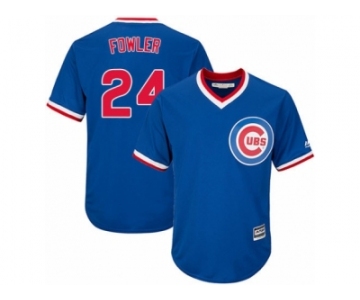 Youth Majestic Chicago Cubs #24 Dexter Fowler Authentic Royal Blue Cooperstown Cool Base MLB Jersey