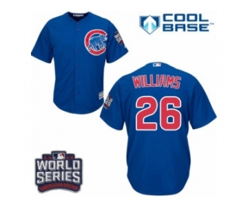 Youth Majestic Chicago Cubs #26 Billy Williams Authentic Royal Blue Alternate 2016 World Series Bound Cool Base MLB Jersey