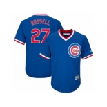 Youth Majestic Chicago Cubs #27 Addison Russell Authentic Royal Blue Cooperstown Cool Base MLB Jersey