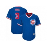 Youth Majestic Chicago Cubs #3 David Ross Authentic Royal Blue Cooperstown Cool Base MLB Jersey