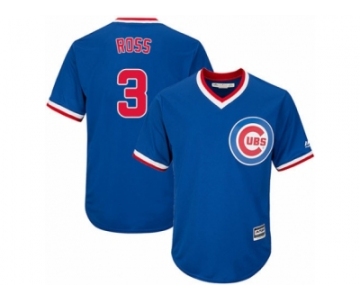 Youth Majestic Chicago Cubs #3 David Ross Authentic Royal Blue Cooperstown Cool Base MLB Jersey