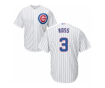 Youth Majestic Chicago Cubs #3 David Ross Authentic White Home Cool Base MLB Jersey