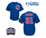 Youth Majestic Chicago Cubs #31 Fergie Jenkins Authentic Royal Blue Alternate 2016 World Series Bound Cool Base MLB Jersey