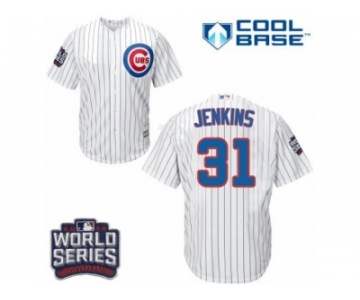 Youth Majestic Chicago Cubs #31 Fergie Jenkins Authentic White Home 2016 World Series Bound Cool Base MLB Jersey