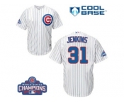 Youth Majestic Chicago Cubs #31 Fergie Jenkins Authentic White Home 2016 World Series Champions Cool Base MLB Jersey