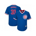 Youth Majestic Chicago Cubs #31 Greg Maddux Authentic Royal Blue Cooperstown Cool Base MLB Jersey