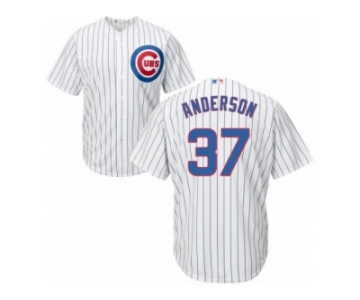 Youth Majestic Chicago Cubs #37 Brett Anderson Authentic White Home Cool Base MLB Jersey