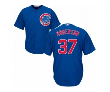 Youth Majestic Chicago Cubs #37 Brett Anderson Replica Royal Blue Alternate Cool Base MLB Jersey