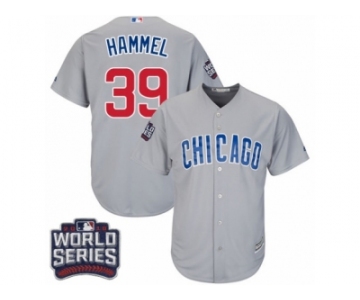 Youth Majestic Chicago Cubs #39 Jason Hammel Authentic Grey Road 2016 World Series Bound Cool Base MLB Jersey