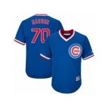 Youth Majestic Chicago Cubs #70 Joe Maddon Authentic Royal Blue Cooperstown Cool Base MLB Jersey