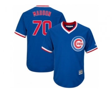 Youth Majestic Chicago Cubs #70 Joe Maddon Authentic Royal Blue Cooperstown Cool Base MLB Jersey