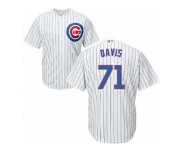 Youth Majestic Chicago Cubs #71 Wade Davis Authentic White Home Cool Base MLB Jersey