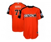 Youth Majestic Chicago Cubs #71 Wade Davis Replica Orange National League 2017 MLB All-Star MLB Jersey