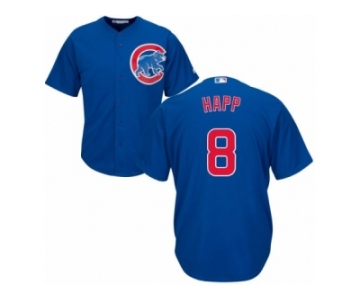 Youth Majestic Chicago Cubs #8 Ian Happ Replica Royal Blue Alternate Cool Base MLB Jersey