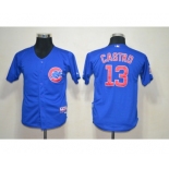 youth mlb jerseys chicago cubs #13 castro blue