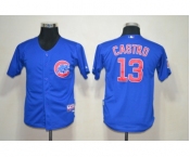 youth mlb jerseys chicago cubs #13 castro blue