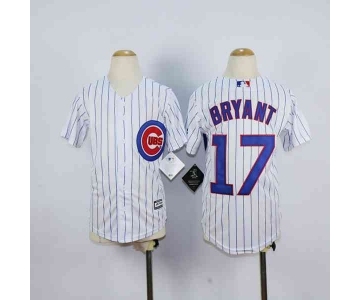 youth mlb jerseys chicago cubs #17 bryant white(blue strip)[bryant]