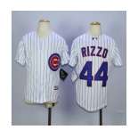 youth mlb jerseys chicago cubs #44 rizzo white[blue strip]