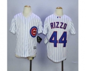 youth mlb jerseys chicago cubs #44 rizzo white[blue strip]