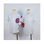 youth mlb jerseys chicago cubs blank white[blue strip]