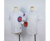 youth mlb jerseys chicago cubs blank white[blue strip]