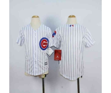 youth mlb jerseys chicago cubs blank white[blue strip]