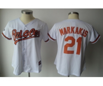 MLB Women Jerseys Baltimore Orioles #21 markakis white