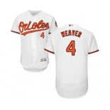 Men's Baltimore Orioles #4 Earl Weaver White Home Flex Base Authentic Collection Baseball Jersey