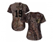 Women Baltimore Orioles #19 Chris Davis Camo Realtree Collection Cool Base Stitched MLB Jersey