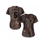 Women Baltimore Orioles #5 Brooks Robinson Camo Realtree Collection Cool Base Stitched MLB Jersey