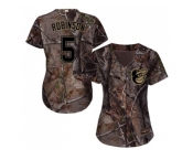 Women Baltimore Orioles #5 Brooks Robinson Camo Realtree Collection Cool Base Stitched MLB Jersey