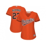 Women's Baltimore Orioles #23 Joey Rickard Orange Alternate Stitched MLB Jersey