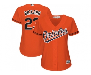 Women's Baltimore Orioles #23 Joey Rickard Orange Alternate Stitched MLB Jersey