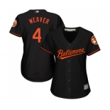 Women's Baltimore Orioles #4 Earl Weaver Authentic Black Alternate Cool Base Baseball Jersey