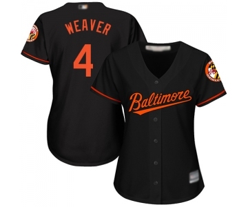 Women's Baltimore Orioles #4 Earl Weaver Authentic Black Alternate Cool Base Baseball Jersey