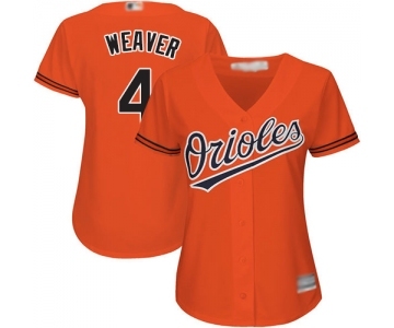 Women's Baltimore Orioles #4 Earl Weaver Authentic Orange Alternate Cool Base Baseball Jersey