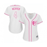 Women's Baltimore Orioles #4 Earl Weaver Authentic White Fashion Cool Base Baseball Jersey