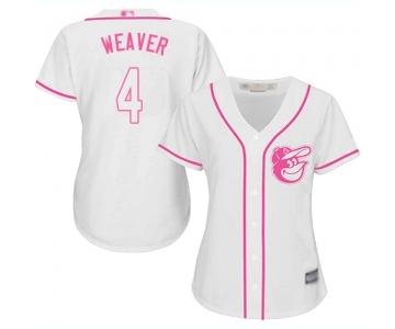 Women's Baltimore Orioles #4 Earl Weaver Authentic White Fashion Cool Base Baseball Jersey