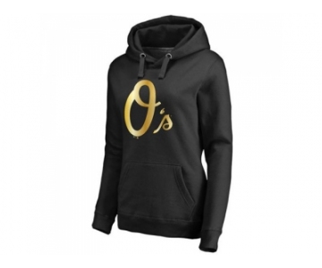 Women''s Baltimore Orioles Gold Collection Pullover Hoodie Black