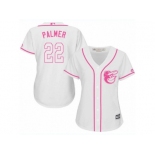 Women's Majestic Baltimore Orioles #22 Jim Palmer Replica White Fashion Cool Base MLB Jersey